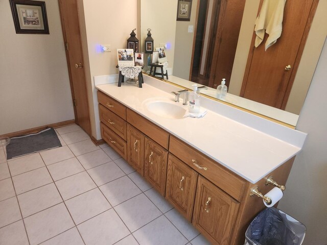 9039 S Central Ave, Oak Lawn, IL 60453 - bathroom with vanity and tile patterned flooring