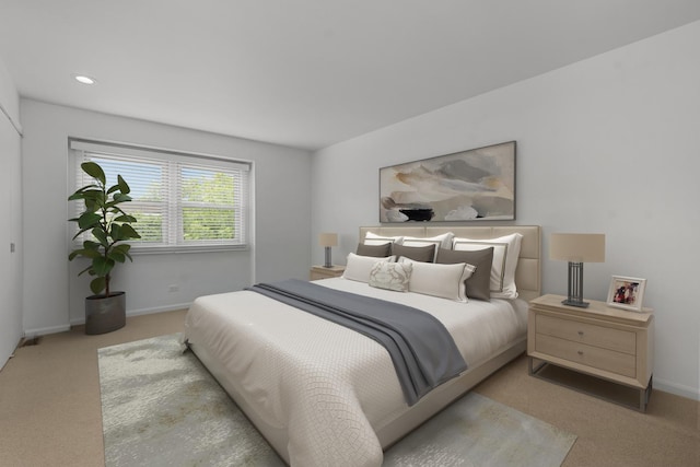 1682 Cavell Ave, Highland Park, IL 60035 - carpeted bedroom with baseboards and recessed lighting