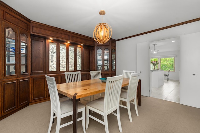 1682 Cavell Ave, Highland Park, IL 60035 - dining area with a chandelier and light carpet