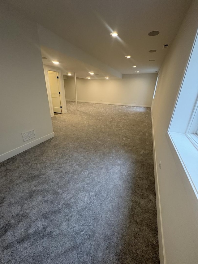 154 Pine Ln, Wood Dale, IL 60191 - finished basement with carpet flooring and baseboards