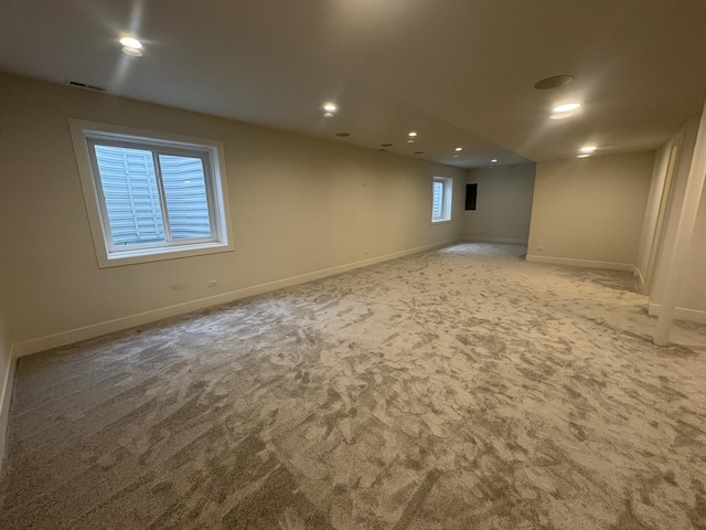 154 Pine Ln, Wood Dale, IL 60191 - carpeted spare room with baseboards and recessed lighting