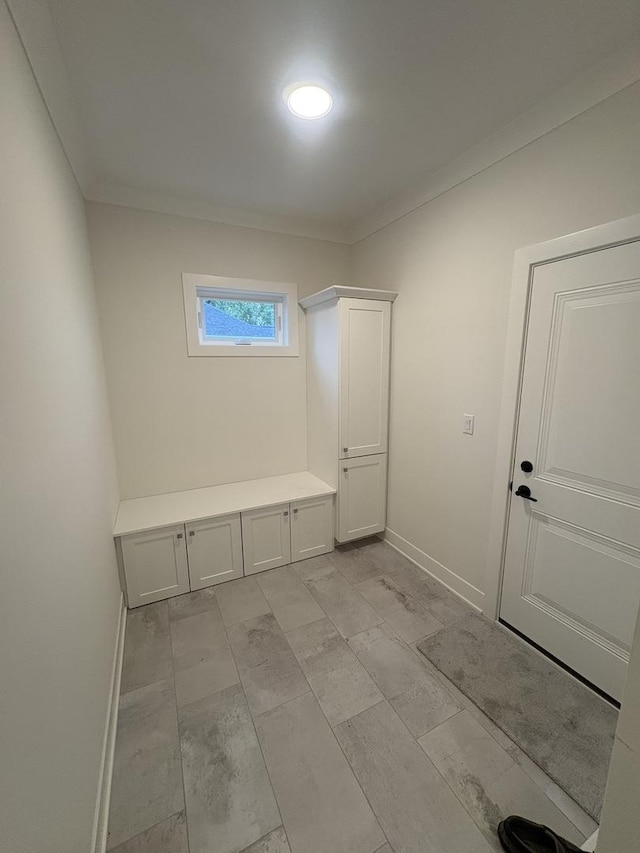 154 Pine Ln, Wood Dale, IL 60191 - mudroom with crown molding and baseboards