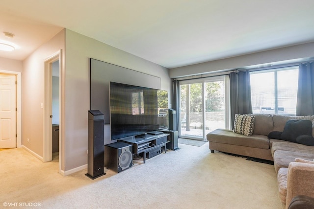 1040 Fairway Dr, Fox Lake, IL 60020 - living area featuring light colored carpet and baseboards