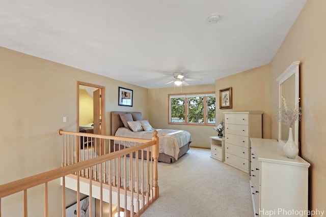 209 S Emerald Dr, Mchenry, IL 60051 - bedroom featuring light carpet and a ceiling fan