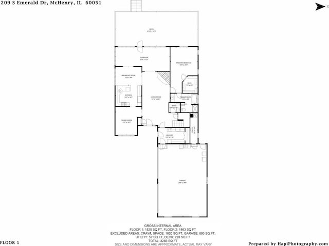 209 S Emerald Dr, Mchenry, IL 60051 - room layout