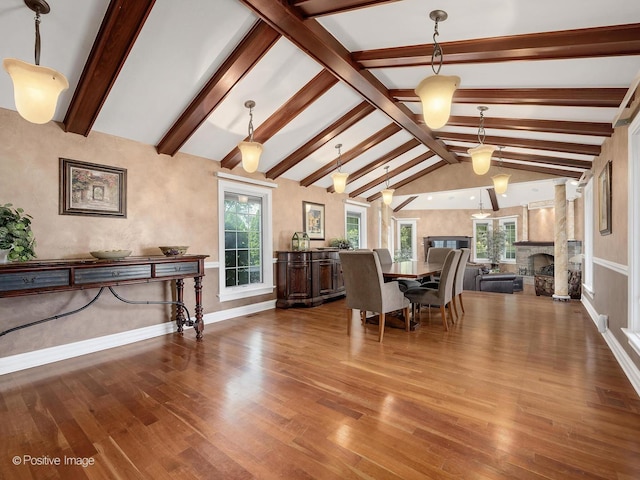 6 Swaps Ct, Oak Brook, IL 60523 - dining space featuring wood finished floors, healthy amount of natural light, and a fireplace