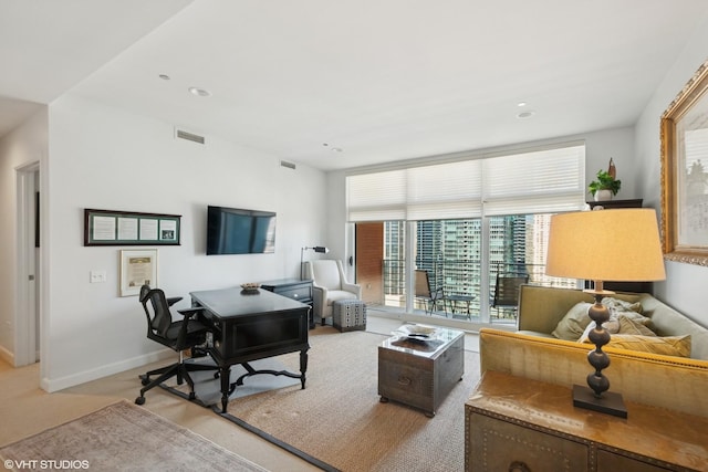415 E N Water St Unit 2203, Chicago, IL 60611 - living area with a desk and baseboards