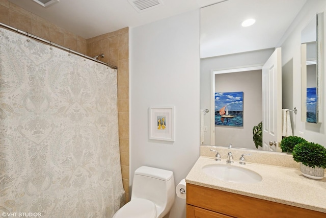 415 E N Water St Unit 2203, Chicago, IL 60611 - full bath with a shower with curtain, vanity, and toilet