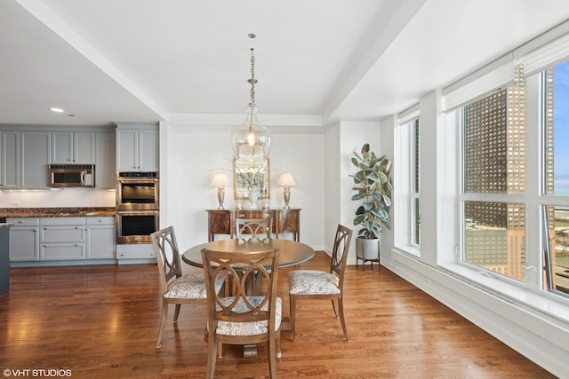415 E N Water St Unit 2203, Chicago, IL 60611 - dining space with dark wood-style flooring, recessed lighting, and baseboards