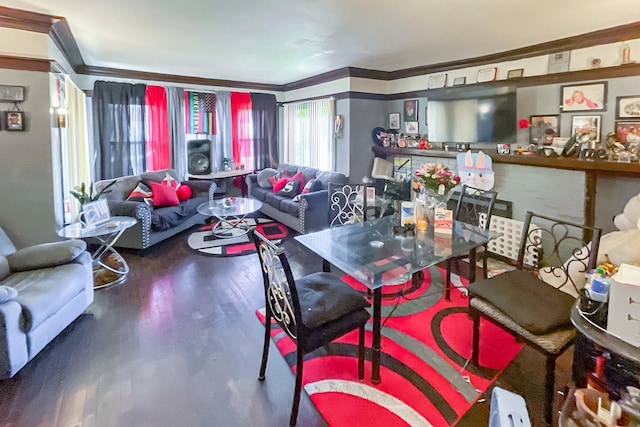10817 S Forest Ave, Chicago, IL 60628 - dining space featuring wood finished floors and ornamental molding
