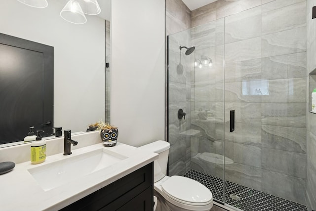 218 E 46th St, Chicago, IL 60653 - full bath with vanity, toilet, and a shower stall