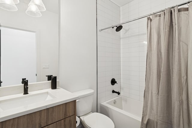 218 E 46th St, Chicago, IL 60653 - bathroom featuring vanity, shower / tub combo with curtain, and toilet