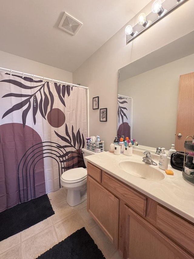 3854 Trading Post Ln, Joliet, IL 60435 - bathroom featuring vanity, toilet, and tile patterned flooring
