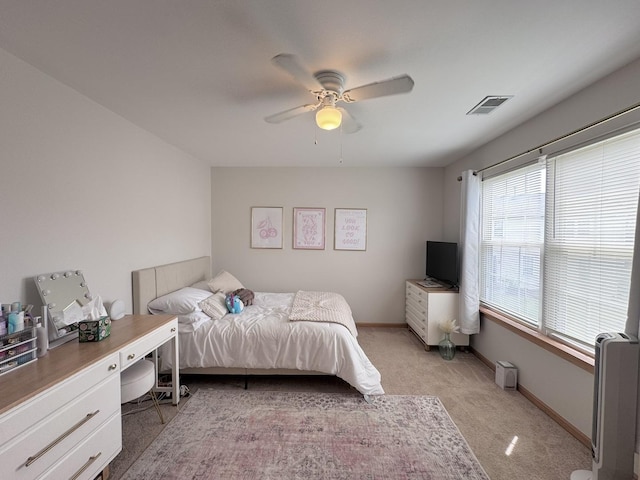 3854 Trading Post Ln, Joliet, IL 60435 - bedroom featuring light colored carpet, a ceiling fan, and baseboards