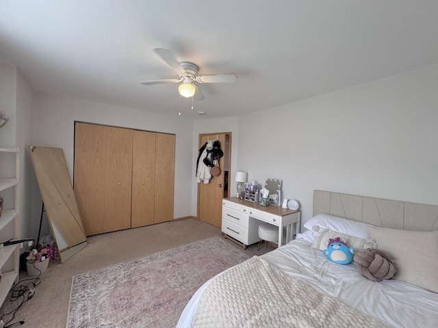 3854 Trading Post Ln, Joliet, IL 60435 - bedroom with carpet floors, a closet, and ceiling fan