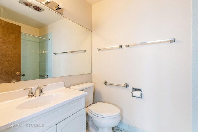 5 E Carriageway Dr Unit 209, Hazel Crest, IL 60429 - bathroom featuring toilet, vanity, and a shower