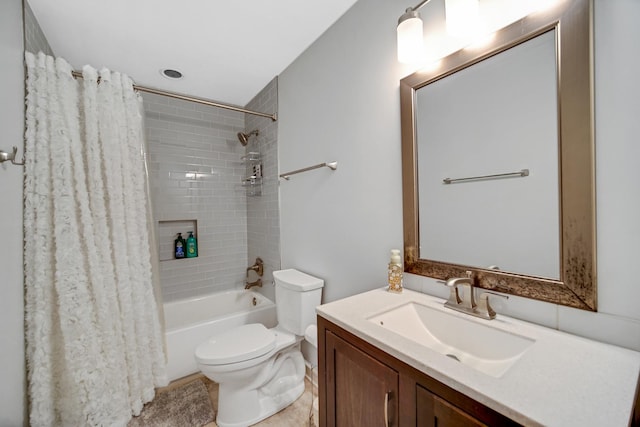 24161 Brancaster Dr, Naperville, IL 60564 - full bathroom featuring toilet, vanity, and shower / tub combo