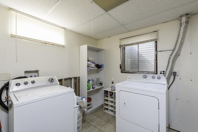 10100 W Chaplin Ave, Beach Park, IL 60087 - washroom with washing machine and clothes dryer and light tile patterned floors