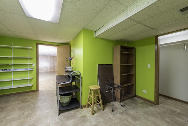 10100 W Chaplin Ave, Beach Park, IL 60087 - finished below grade area featuring a paneled ceiling