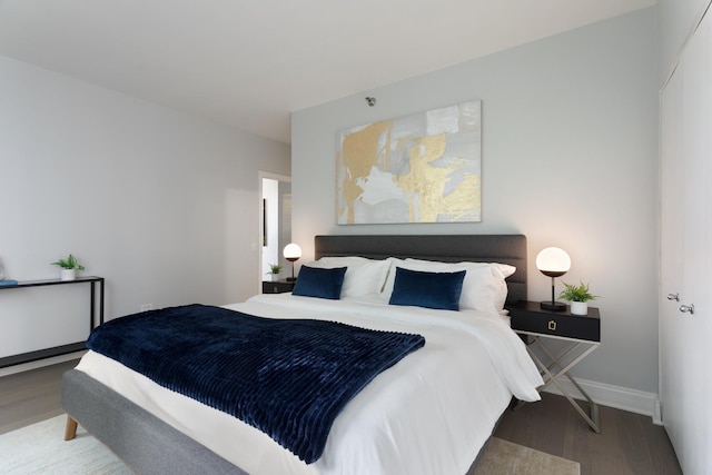 1111 S Wabash Ave Unit 1604, Chicago, IL 60605 - bedroom featuring wood finished floors and baseboards