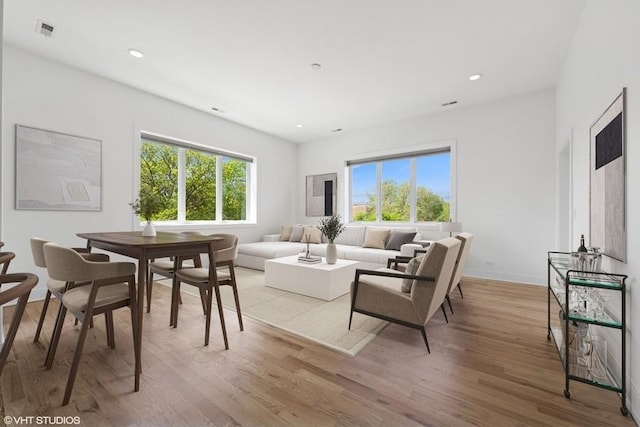 2505 W Potomac Ave Unit 3W, Chicago, IL 60622 - living area with light wood-style floors, recessed lighting, and baseboards