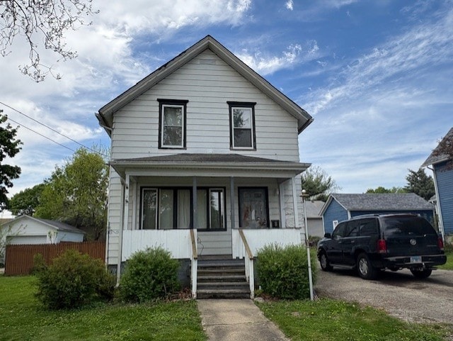 43 N Green St, Carpentersville, IL 60110 - american foursquare style home with covered porch