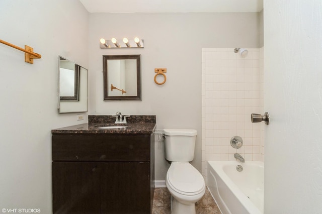 2028 N Rand Rd Unit 202, Palatine, IL 60074 - bathroom with toilet, vanity, tub / shower combination, and tile patterned flooring