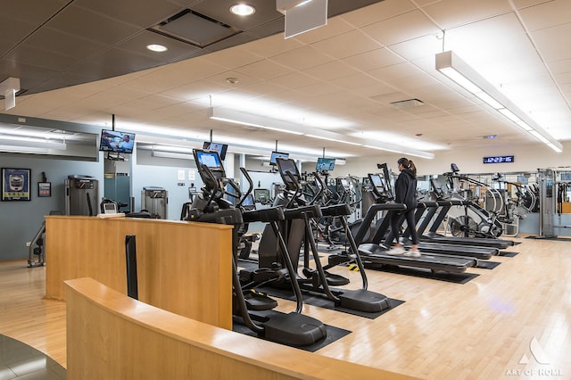 505 N Lake Shore Dr Unit 2017, Chicago, IL 60611 - workout area featuring wood finished floors