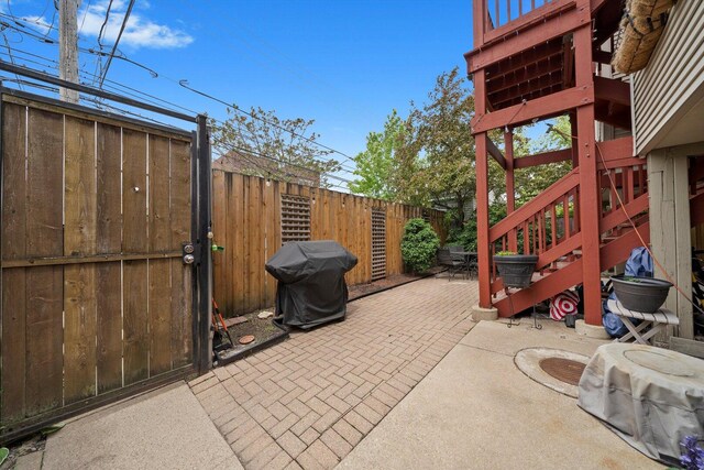 view of patio / terrace with area for grilling