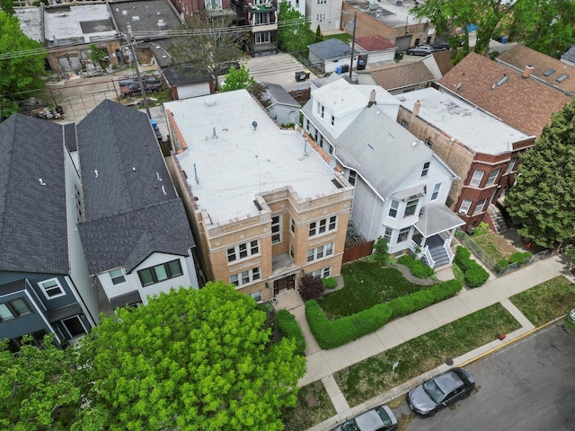 aerial view of residential area