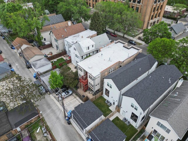 aerial view of residential area