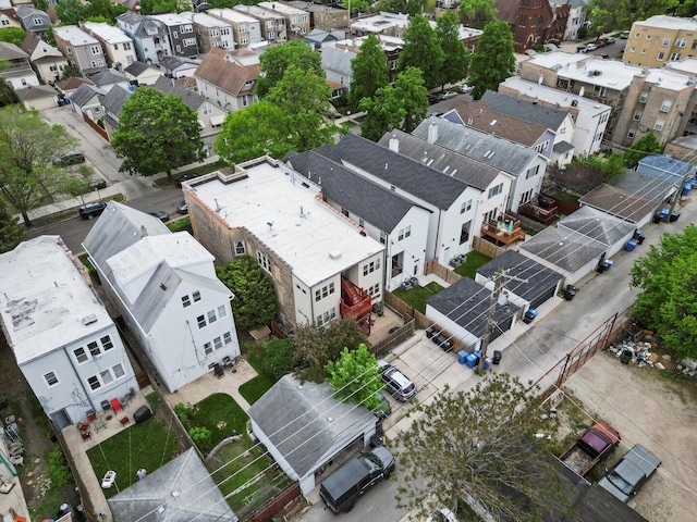 aerial perspective of suburban area