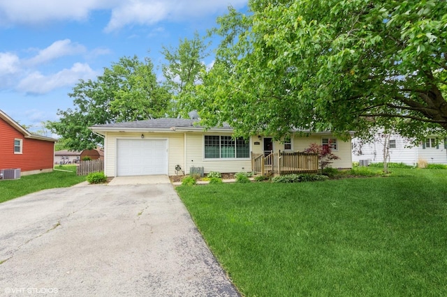 170 Wallace St, New Lenox, IL 60451 - view of front of house featuring asphalt driveway, a garage, and cooling unit