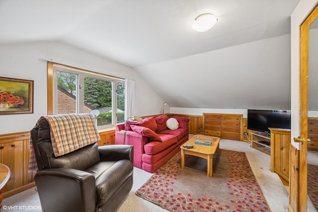 273 Desplaines Ave, Riverside, IL 60546 - carpeted living area with vaulted ceiling