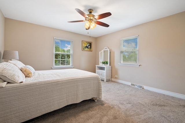 1000 S Ahrens Ave, Lombard, IL 60148 - bedroom featuring light carpet and a ceiling fan