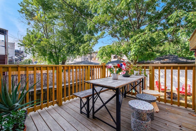 3306 W Lemoyne St, Chicago, IL 60651 - wooden deck featuring outdoor dining space