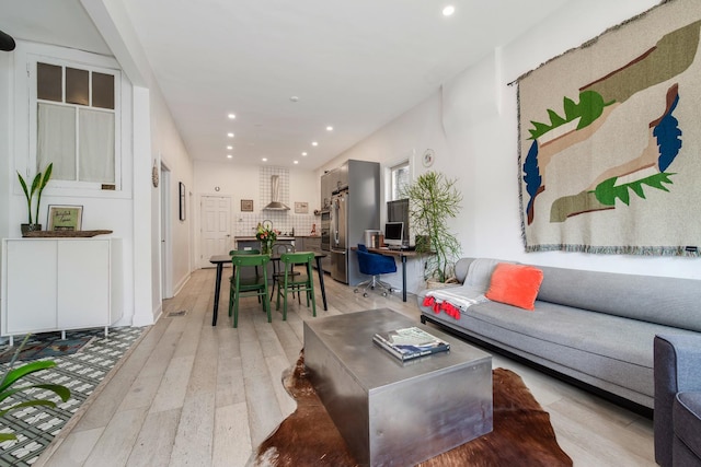 3306 W Lemoyne St, Chicago, IL 60651 - living area featuring light wood-style flooring and recessed lighting