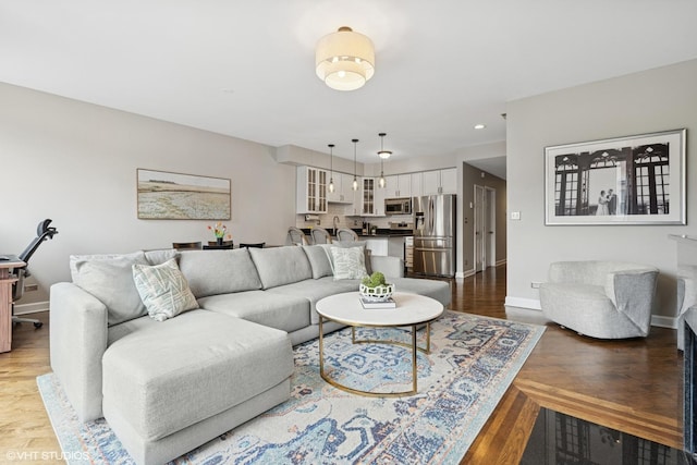 2523 N Halsted St Unit 2, Chicago, IL 60614 - living room with baseboards and recessed lighting