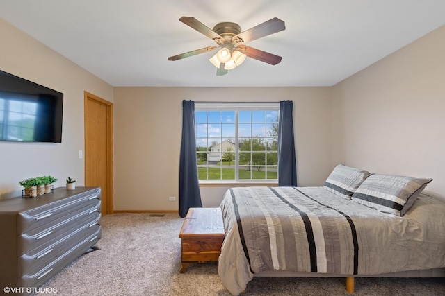 39674 N Warren Ln Unit 0, Beach Park, IL 60083 - bedroom with carpet flooring, a ceiling fan, and baseboards