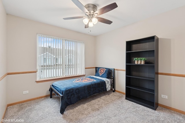39674 N Warren Ln Unit 0, Beach Park, IL 60083 - bedroom featuring carpet, baseboards, and a ceiling fan