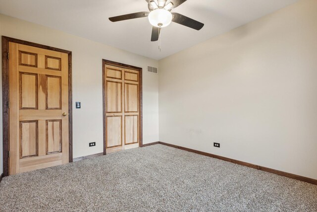 1715 Chestnut Hill Rd, Plainfield, IL 60586 - unfurnished bedroom featuring carpet floors, baseboards, a closet, and a ceiling fan