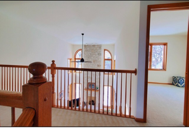 4301 Hickory Hill Ct, Johnsburg, IL 60051 - hallway with carpet floors, plenty of natural light, and baseboards