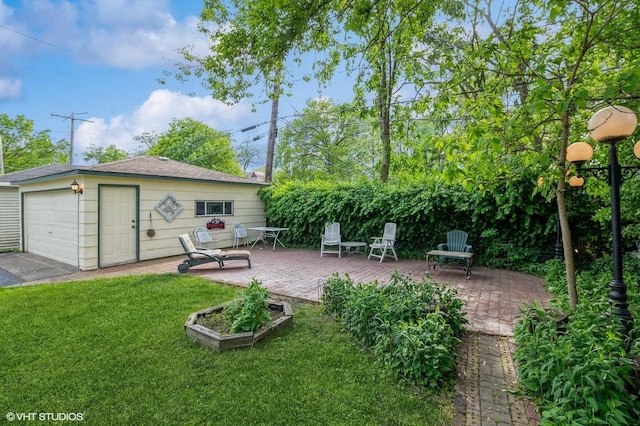 10716 S Hoyne Ave, Chicago, IL 60643 - view of patio featuring an outbuilding and a garage