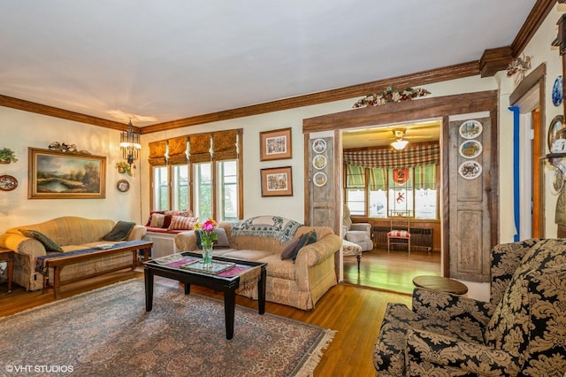 10716 S Hoyne Ave, Chicago, IL 60643 - living room with plenty of natural light, crown molding, and wood finished floors