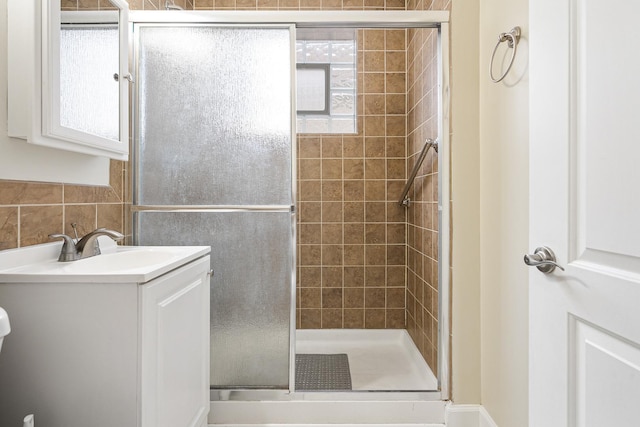 5701 N Mobile Ave, Chicago, IL 60646 - bathroom with a stall shower and vanity