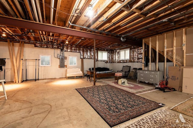 10801 Jillian Rd, Orland Park, IL 60467 - basement featuring electric panel and plenty of natural light