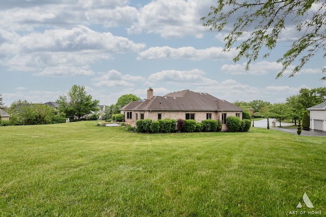 10801 Jillian Rd, Orland Park, IL 60467 - view of green lawn with a garage