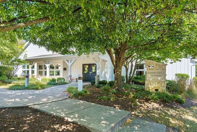 39W835 Carl Sandburg Rd, Saint Charles, IL 60175 - view of front of house with french doors and board and batten siding