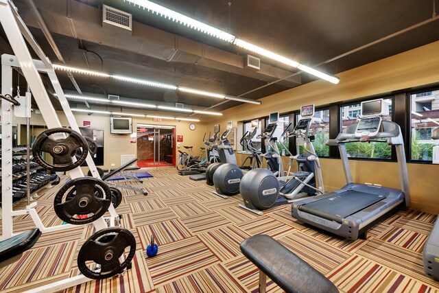 30 E Huron St Unit 4108, Chicago, IL 60611 - gym with carpet