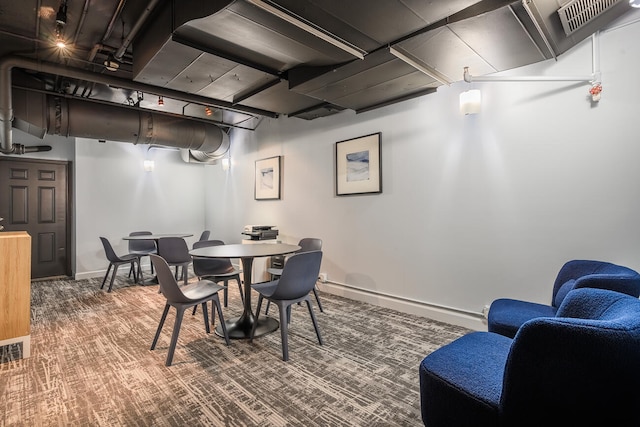 30 E Huron St Unit 4108, Chicago, IL 60611 - carpeted dining area featuring baseboards